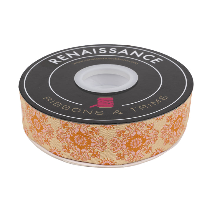 Portofino in Orange - 1-1/2" width - La Dolce Vita by Stacy Peterson - 15 Yard Spool