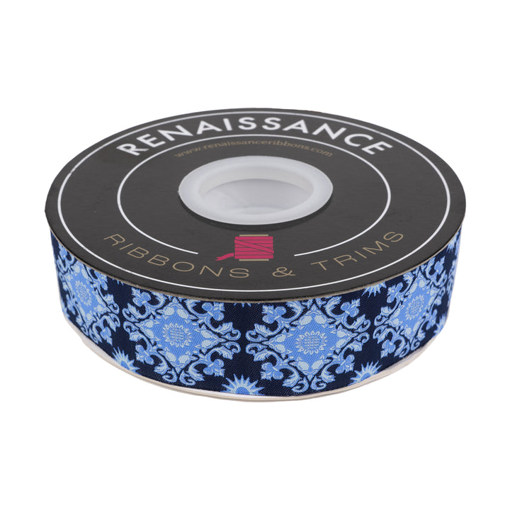 Portofino in Blue - 1-1/2" width - La Dolce Vita by Stacy Peterson - 15 Yard Spool