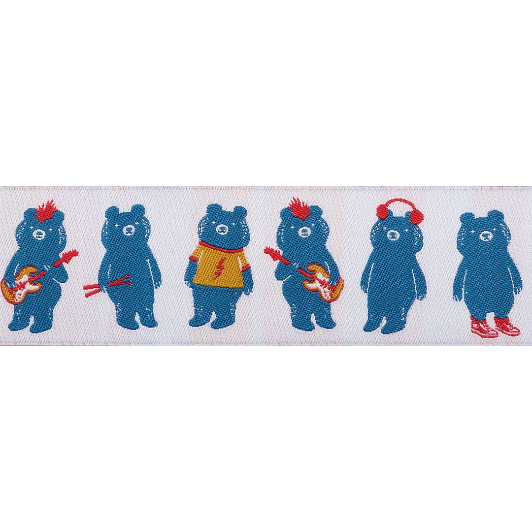 Teddy and the Bears - The Band in Buttercream - 1-1/2" - by Sarah Watts - 15 Yard Spool