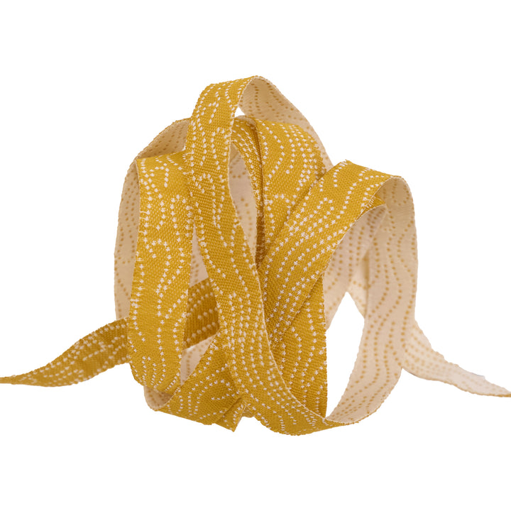 Teddy and the Bears - Flames in Goldenrod - 3/8" - by Sarah Watts - 15 Yard Spool