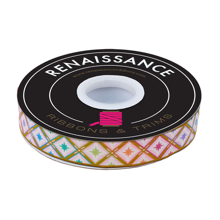 Stargazer in Mint - 7/8" width - Tula Pink Roar! - 15 yd Spool