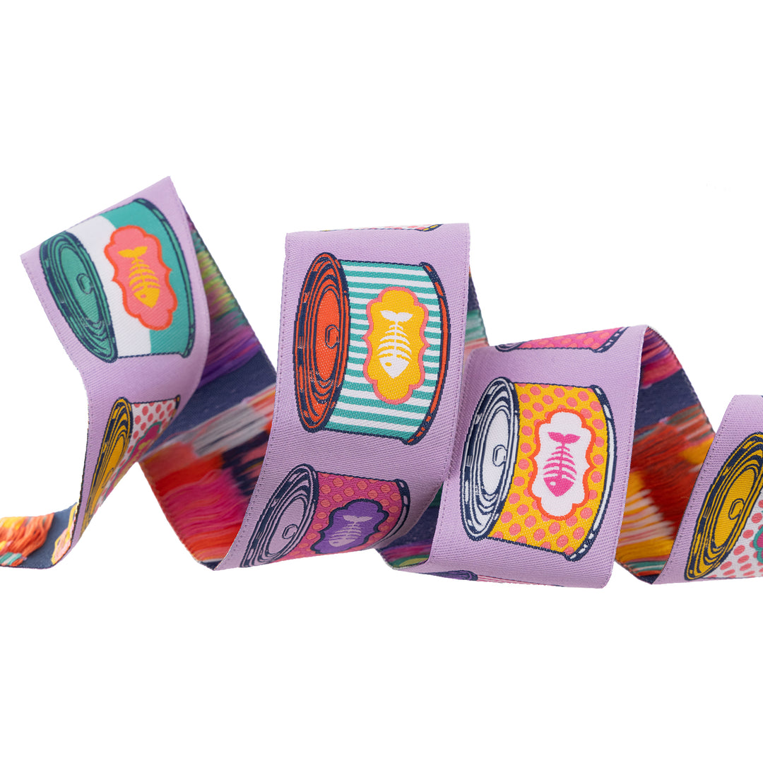 Cat Snacks - 1-1/2" width - Tula Pink Tabby Road - 15 yd Spool