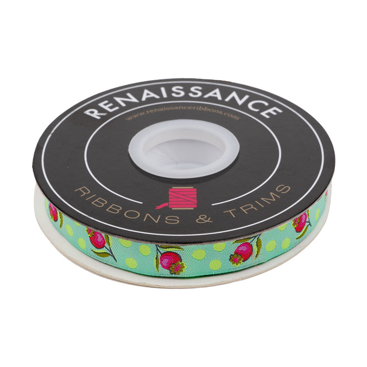 Impending Bloom in Moonbeam - 5/8" width - Tula Pink Untamed - 15 Yard Spool