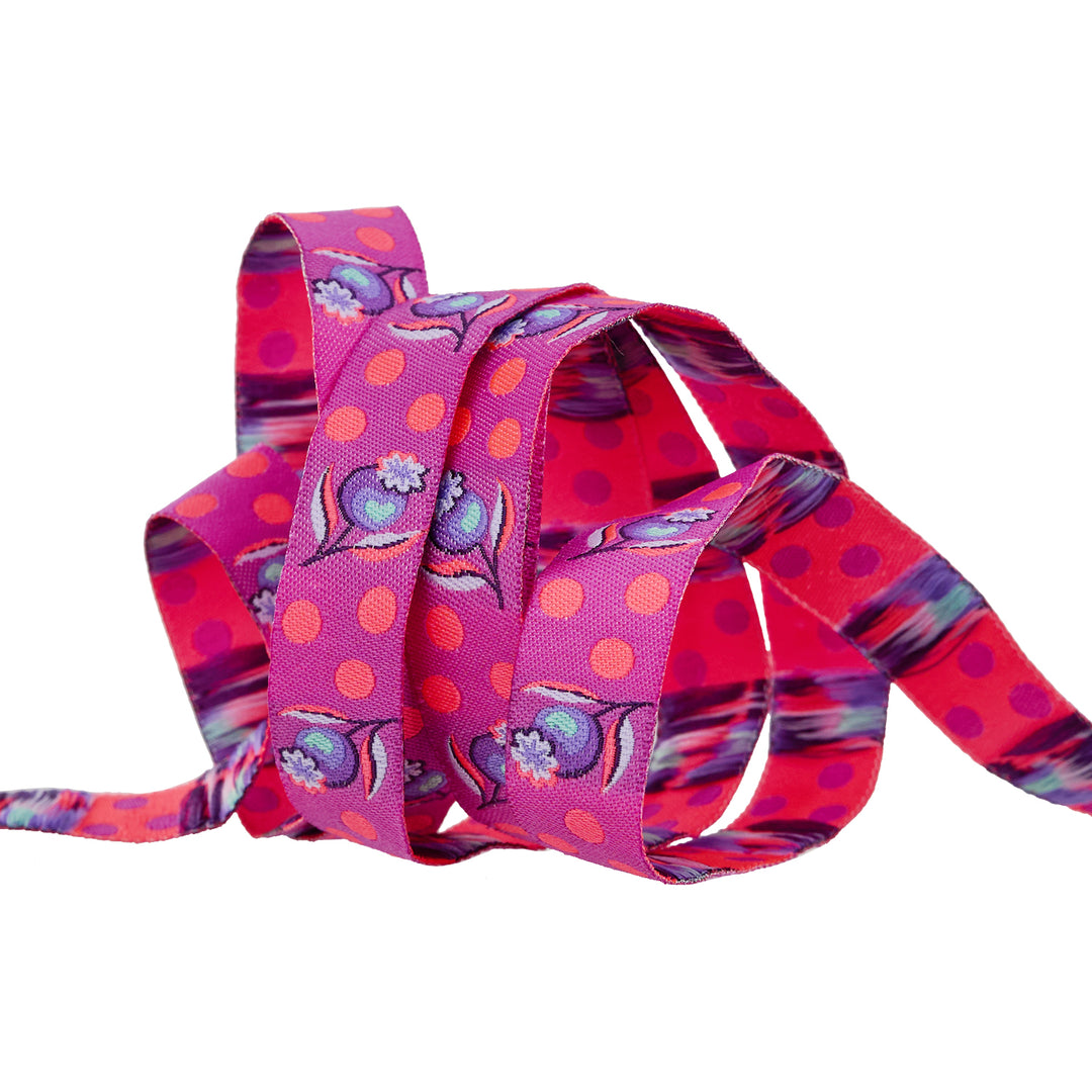 Impending Bloom in Nova - 5/8" width - Tula Pink Untamed - 15 Yard Spool