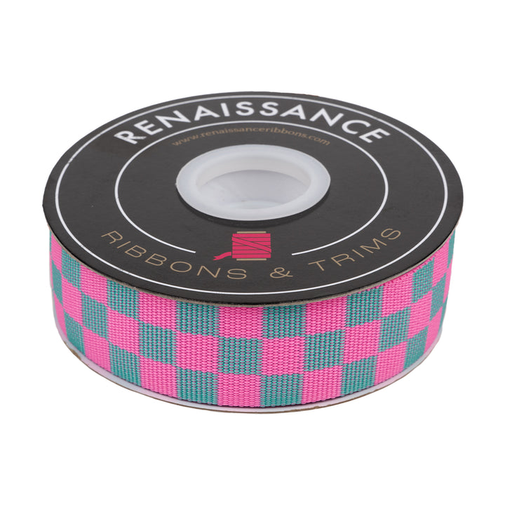 1-1/2" Webbing - Check Please in Cosmic - Tula Pink Untamed - 16 Yard Spool