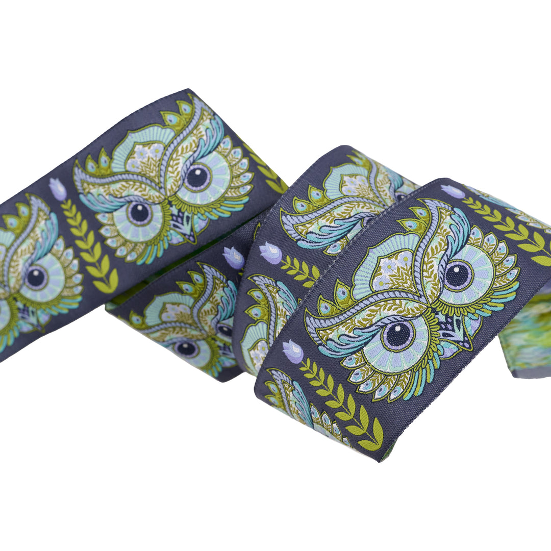 Full Moon Forest II - Hootie Patootie in Starlight - 2" width - by Tula Pink - 15 Yard Spool