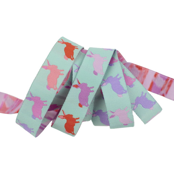 Full Moon Forest II - Hop To It in Blossom - 5/8" width - by Tula Pink - 15 Yard Spool