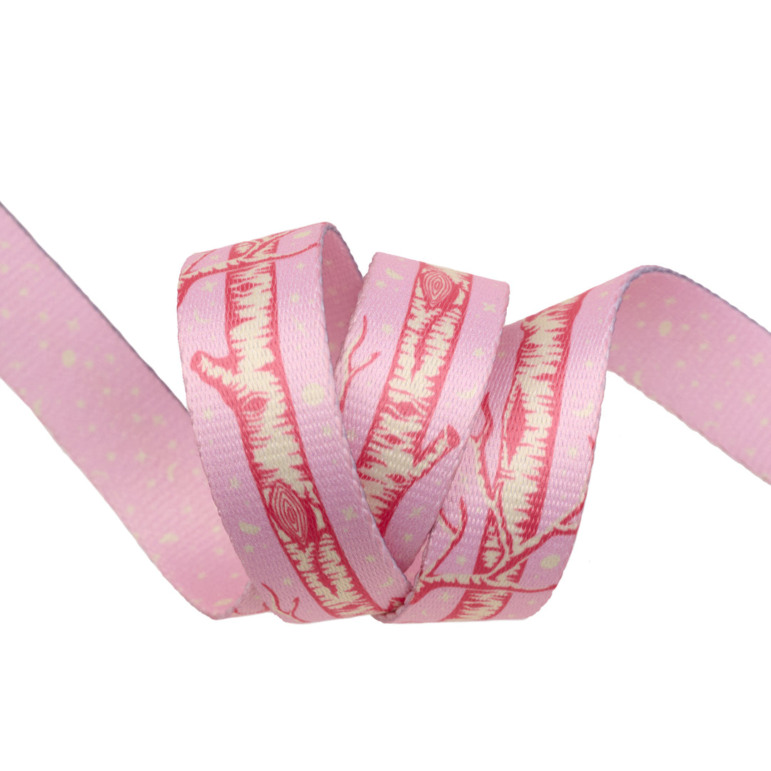 Full Moon Forest II - Little Tree Webbing in Honey - 1" width - by Tula Pink - 16 Yard Spool