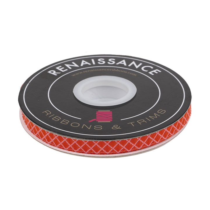 True Colors 2025 - On the Grid in Salmon - 3/8" width - by Tula Pink - 15 Yard Spool