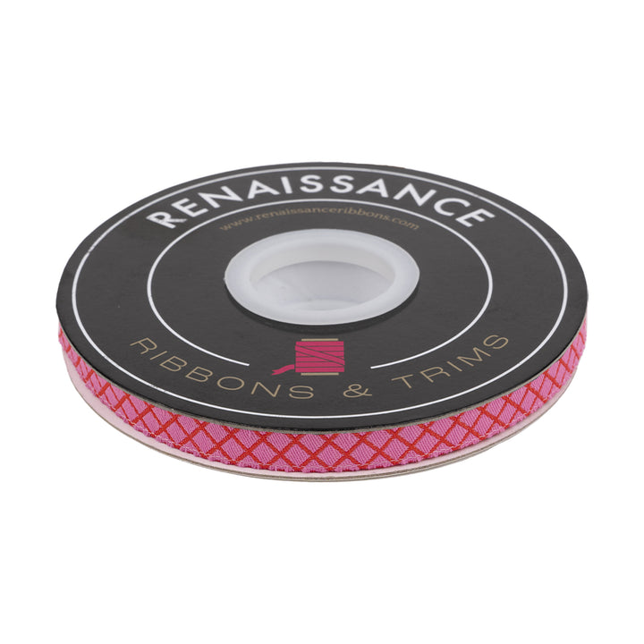 True Colors 2025 - On the Grid in Bubblegum - 3/8" width - by Tula Pink - 15 Yard Spool