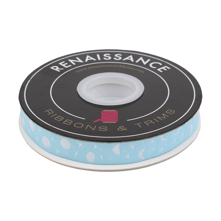 True Colors 2025 - Space Sprinkles in Waterfall - 5/8" width - by Tula Pink - 15 Yard Spool