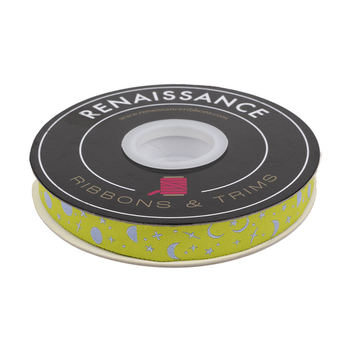True Colors 2025 - Space Sprinkles in Lightning Bug - 5/8" width - by Tula Pink - 15 Yard Spool