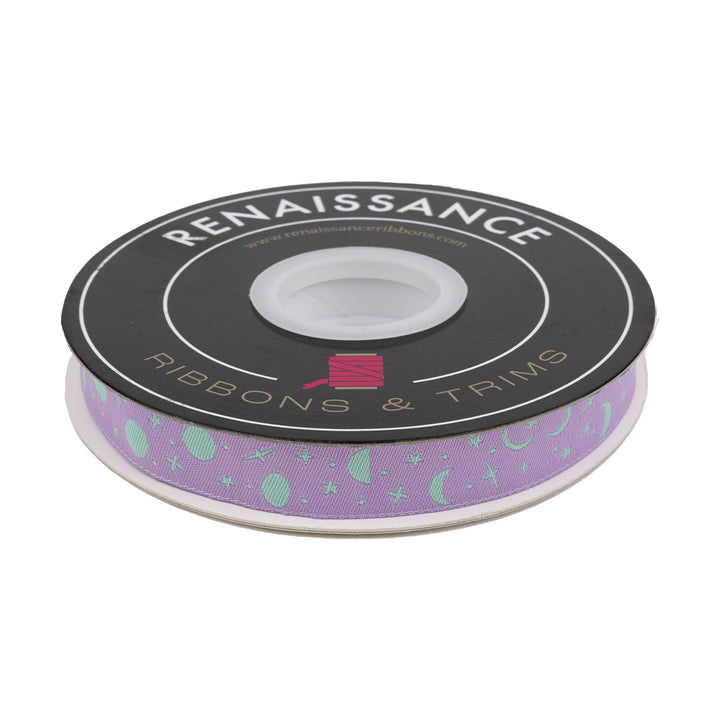 True Colors 2025 - Space Sprinkles in Frozen Berry - 5/8" width - by Tula Pink - 15 Yard Spool
