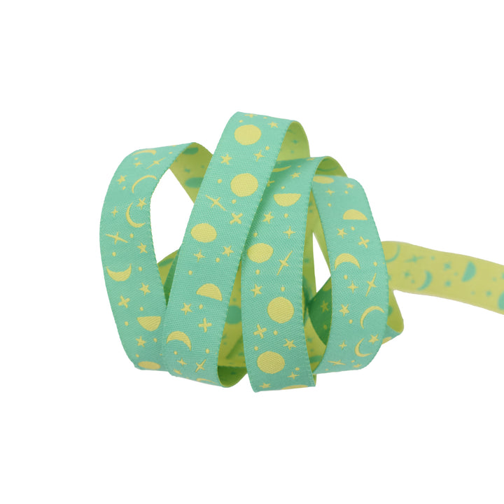True Colors 2025 - Space Sprinkles in Sea Glass - 5/8" width - by Tula Pink - 15 Yard Spool