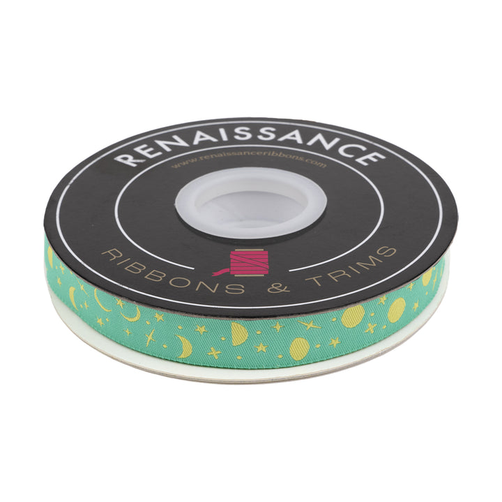 True Colors 2025 - Space Sprinkles in Sea Glass - 5/8" width - by Tula Pink - 15 Yard Spool
