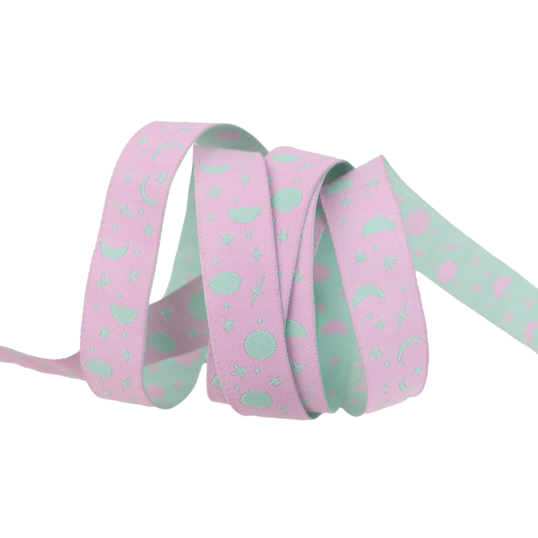 True Colors 2025 - Space Sprinkles in Piglet - 5/8" width - by Tula Pink - 15 Yard Spool