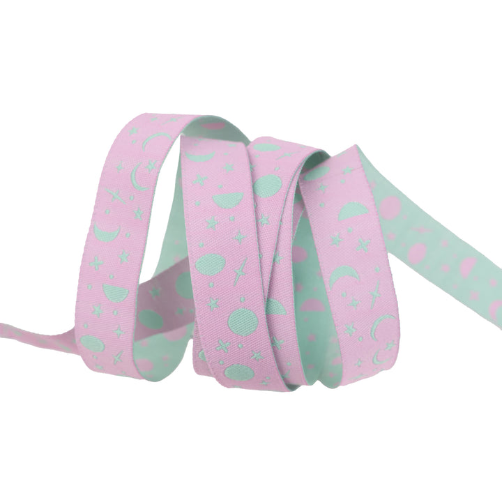 True Colors 2025 - Space Sprinkles in Piglet - 5/8" width - by Tula Pink - 15 Yard Spool