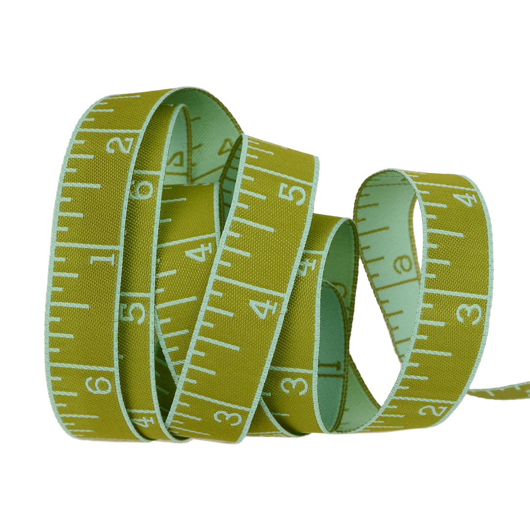 True Colors 2025 - Measure Twice in Mojito - 5/8" width - by Tula Pink - 15 Yard Spool