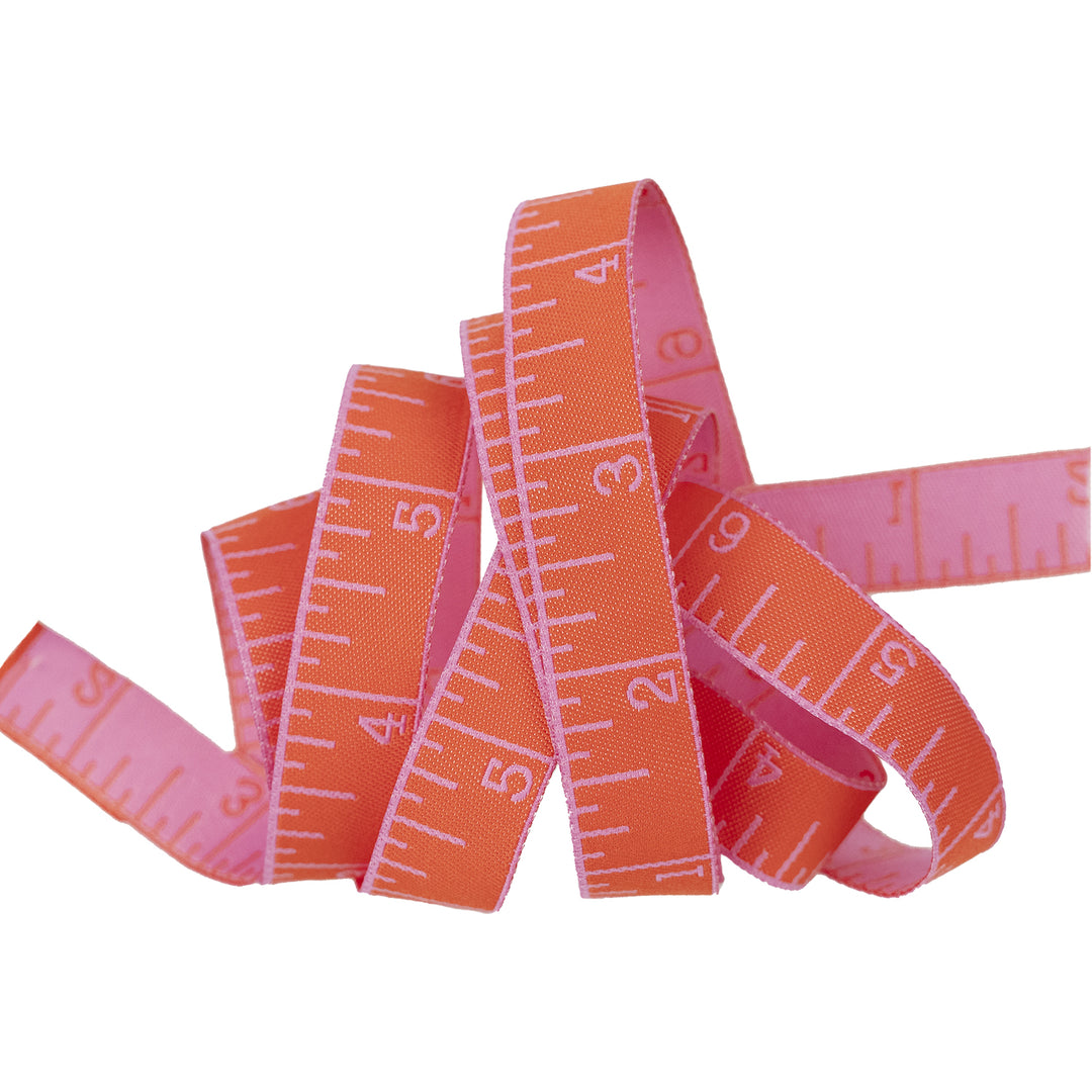 True Colors 2025 - Measure Twice in Sweet Tomato - 5/8" width - by Tula Pink - 15 Yard Spool