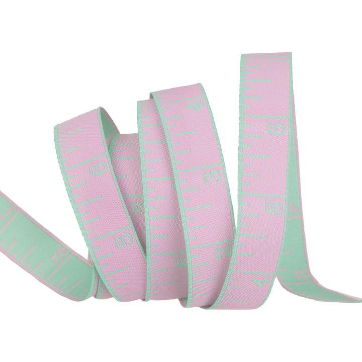 True Colors 2025 - Measure Twice in Piglet - 5/8" width - by Tula Pink - 15 Yard Spool