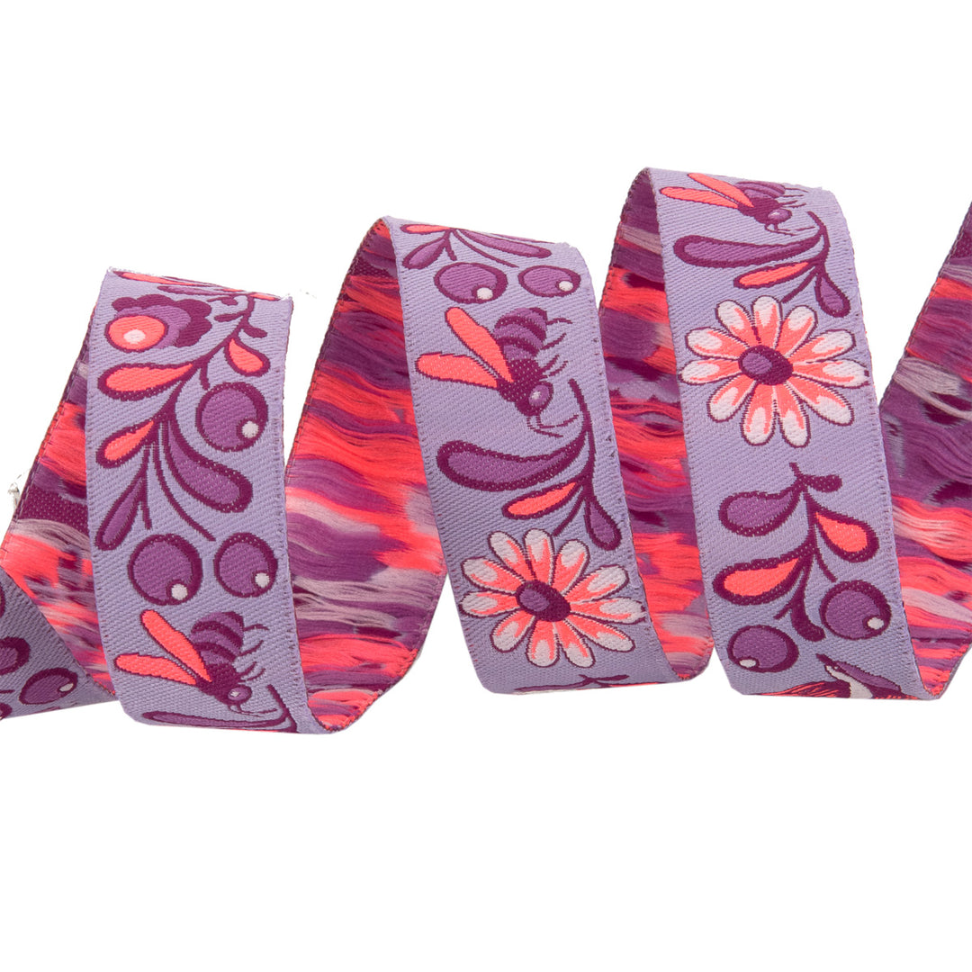 Birds &amp; Bees Mystic-Purple 7/8"- Tula Pink Everglow