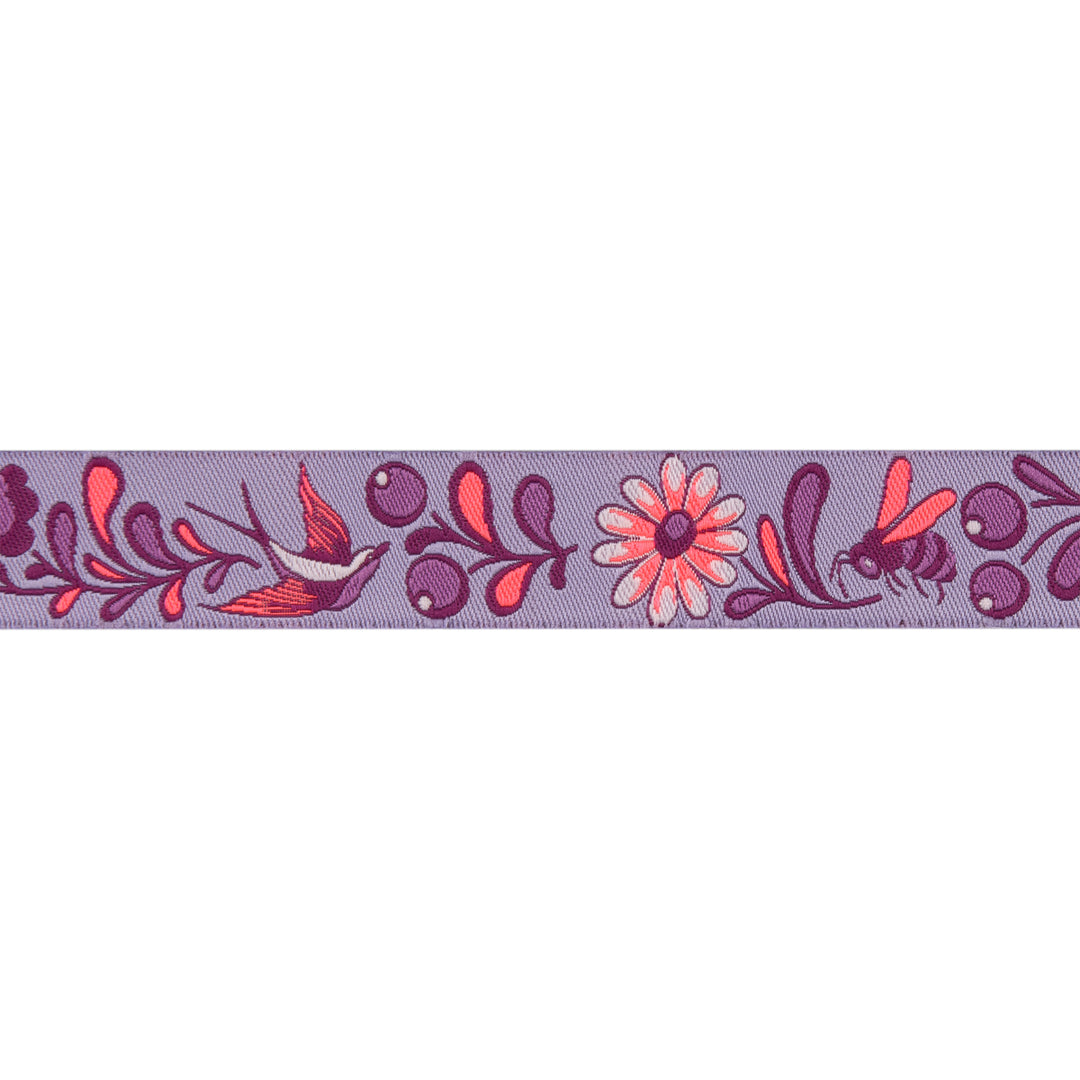 Birds &amp; Bees Mystic-Purple 7/8"- Tula Pink Everglow