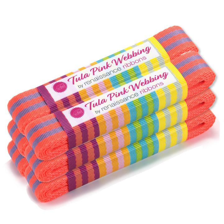2yd Lavender/Pink - 1" Nylon Webbing - by Tula Pink - PRO 6PK