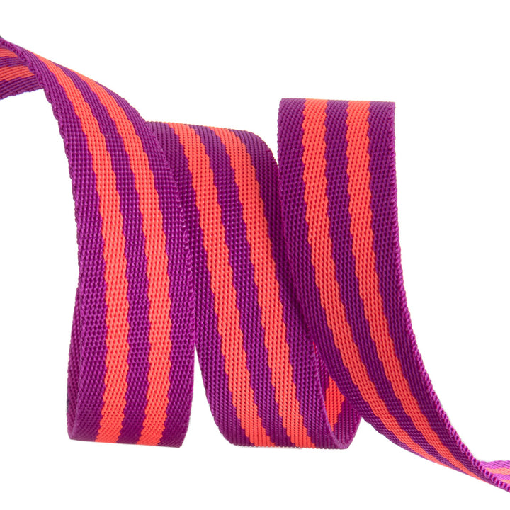 2yd Watermelon/Plum - 1" Nylon Webbing - by Tula Pink - PRO 6PK