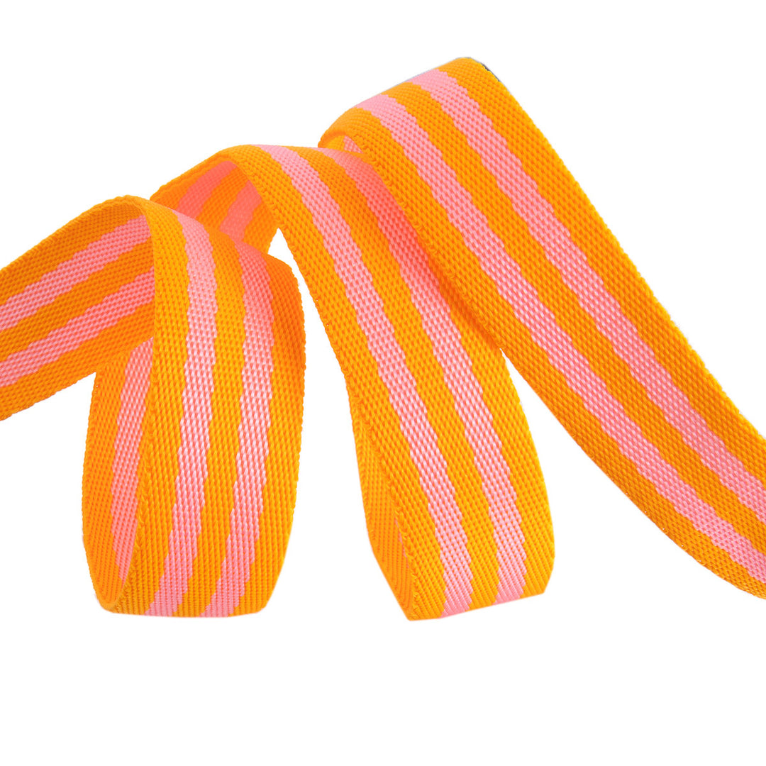 2yd Pink/Orange - 1" Nylon Webbing - by Tula Pink - PRO 6PK