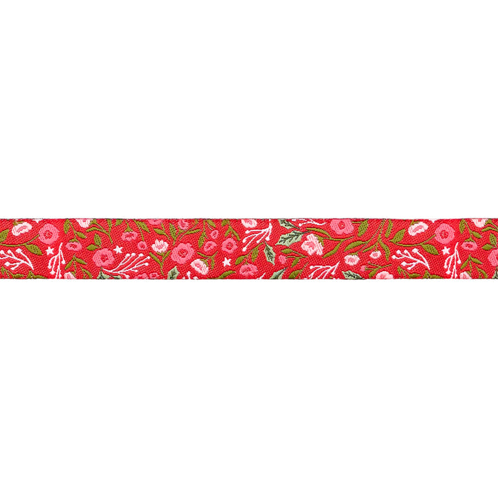 Berry and Pine - Christmas Posies in Holly - 5/8" width - by Lella Boutique - 15 Yard Spool
