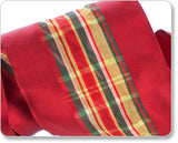 Wide Satin and Plaid French Wired Ribbon-Holiday
