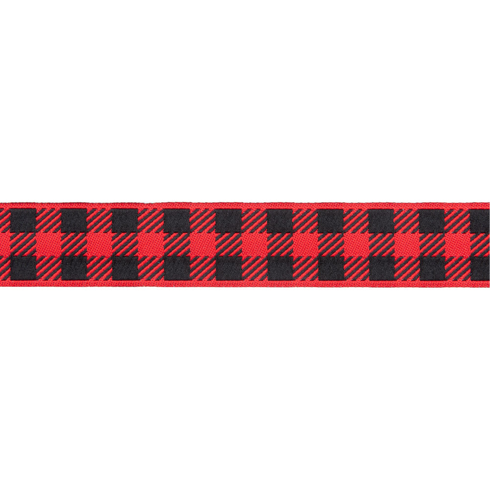 Gingham Red and Black-7/8"