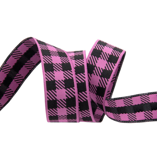 Gingham Mauve and Black-7/8"