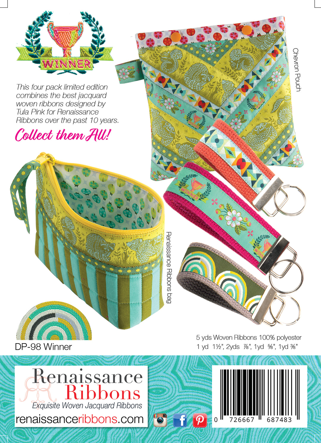 Tula Pink - Vintage Green Designer Pack - PRO 3 PACK