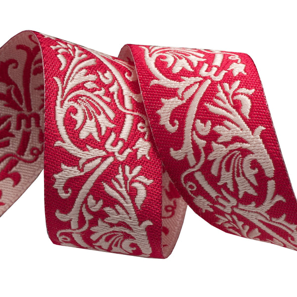 Red Brocade Ribbon by French General
