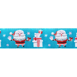 Santa and Gifts on turquoise 7/8"