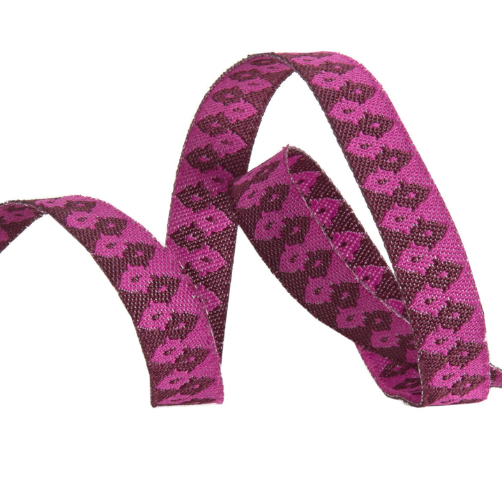 Burgundy on Pink Wanderer ribbon