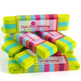 Set of 8 2yd packs Lime and Turquoise - 1.5"