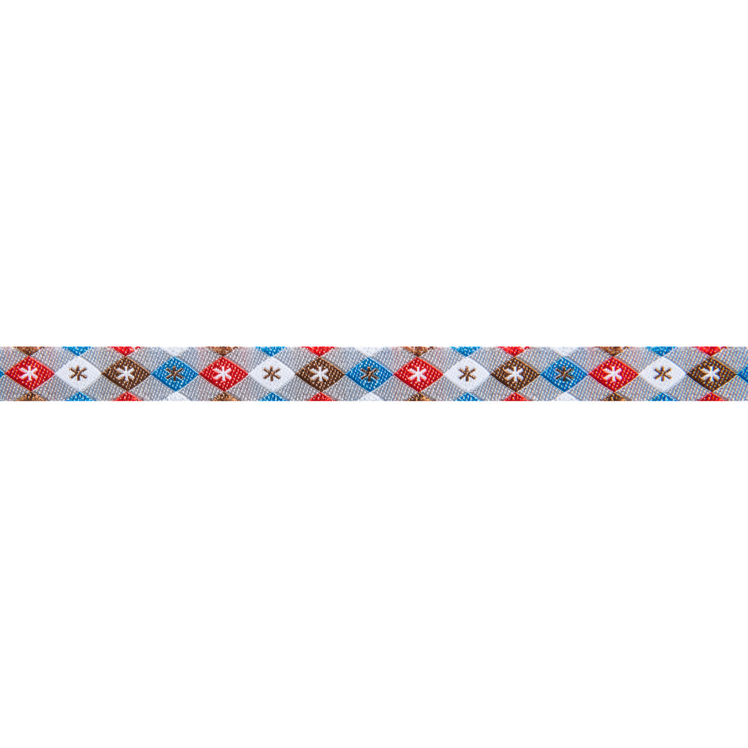 Argyle and Stars on Gray - 3/8" width - by Jessica Jones - 27 Yard Spool