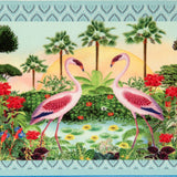 Flamingos - By Gwenaelle - 5" wide-Printed Velvet Border