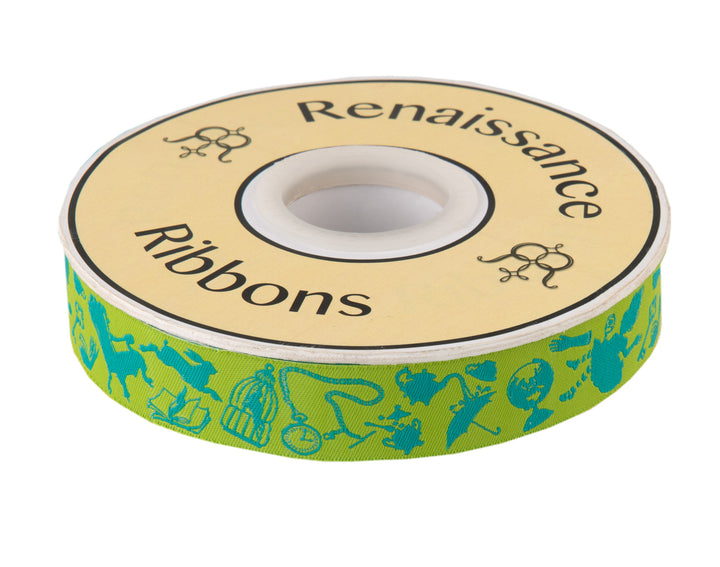 Down the Rabbit Hole Green-7/8"-Tula Pink Curiouser