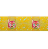 Cheshire Cat on yellow-1 1/2"-Tula Pink Curiouser