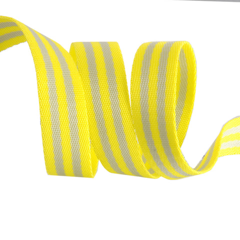 Grey/Neon Yellow- 1"- Tula Pink Webbing